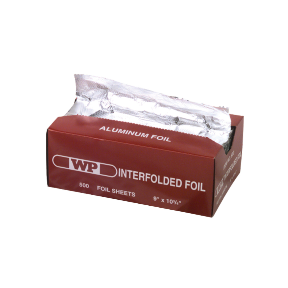Western Plastics Silver Interfold Aluminium Foil (9 in. x 10.75 in., 500 Sheets/BX, 6 BX/CS)